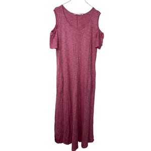 Soft Surroundings Red Knit Cold Shoulder Dress Size Xlarge